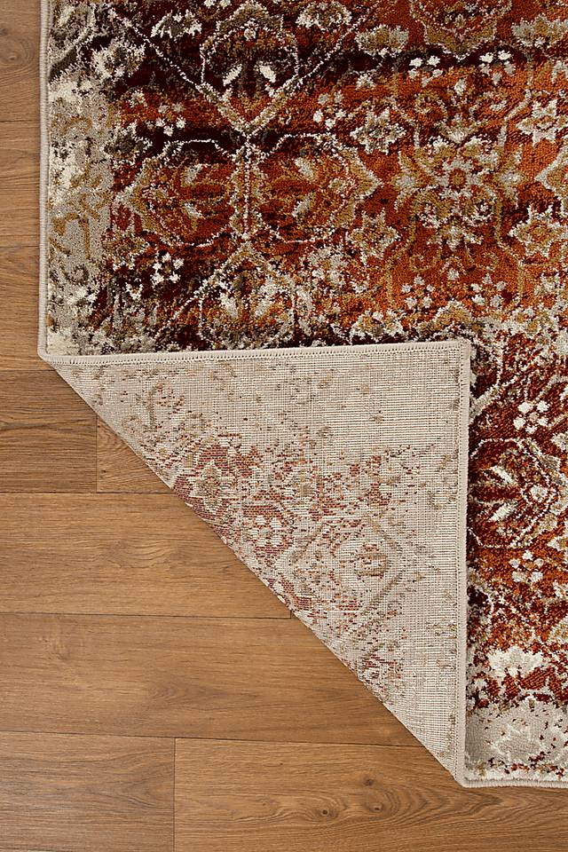 Dunnora Ivory/Rust 7'7 x 10'10 Rug - Thumbnail - Image 5