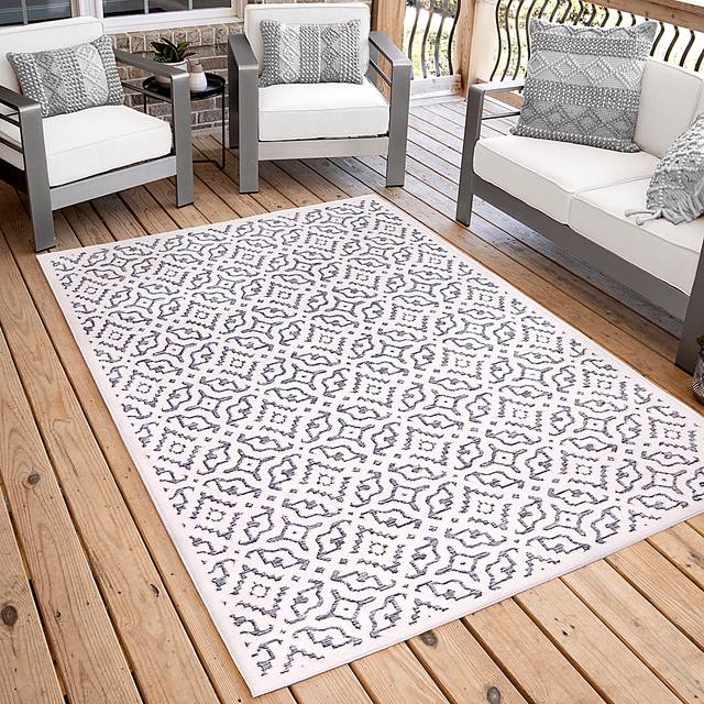 Dunnugan White 7'9 x 10'10 Rug - Thumbnail - Image 9