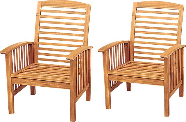 Dunsmere Brown Outdoor Accent Chair, Set of 2 - Thumbnail - Image 2