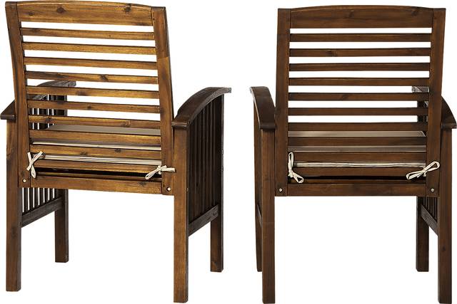 Dunsmere Dark Brown Outdoor Accent Chair, Set of 2 - Thumbnail - Image 2