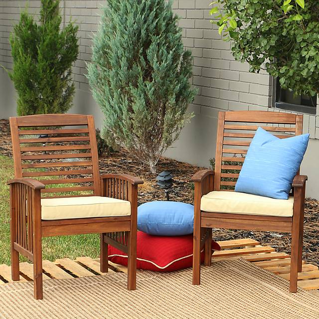 Dunsmere Dark Brown Outdoor Accent Chair, Set of 2 - Thumbnail - Image 4