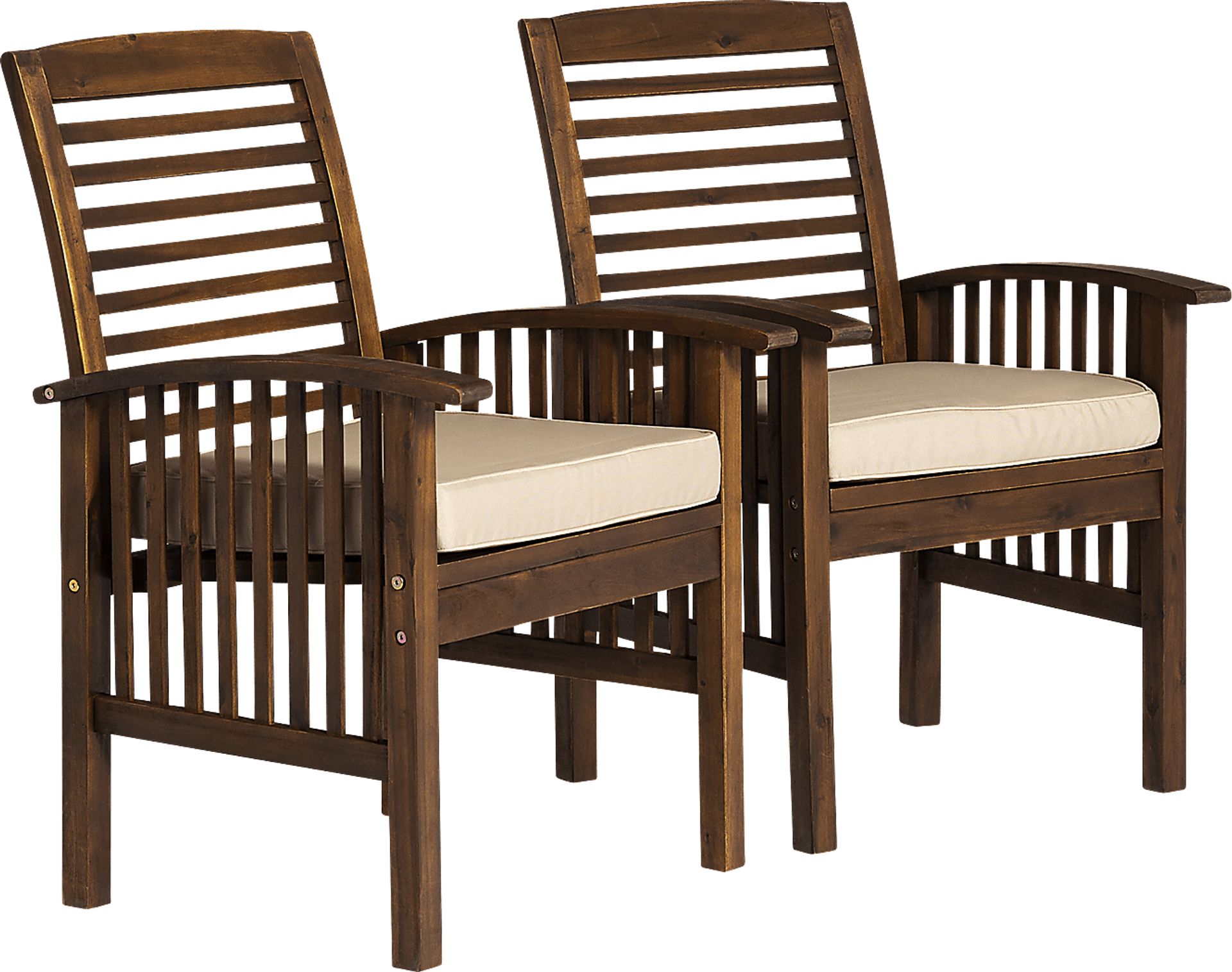 Dunsmere Dark Brown Outdoor Accent Chair, Set of 2 - Image 1