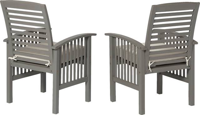 Dunsmere Gray Outdoor Accent Chair, Set of 2 - Thumbnail - Image 2