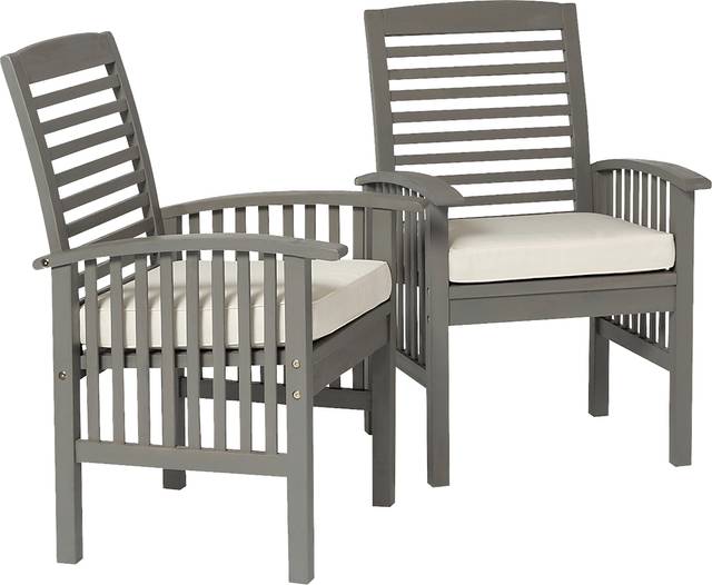Dunsmere Gray Outdoor Accent Chair, Set of 2 - Thumbnail - Image 1