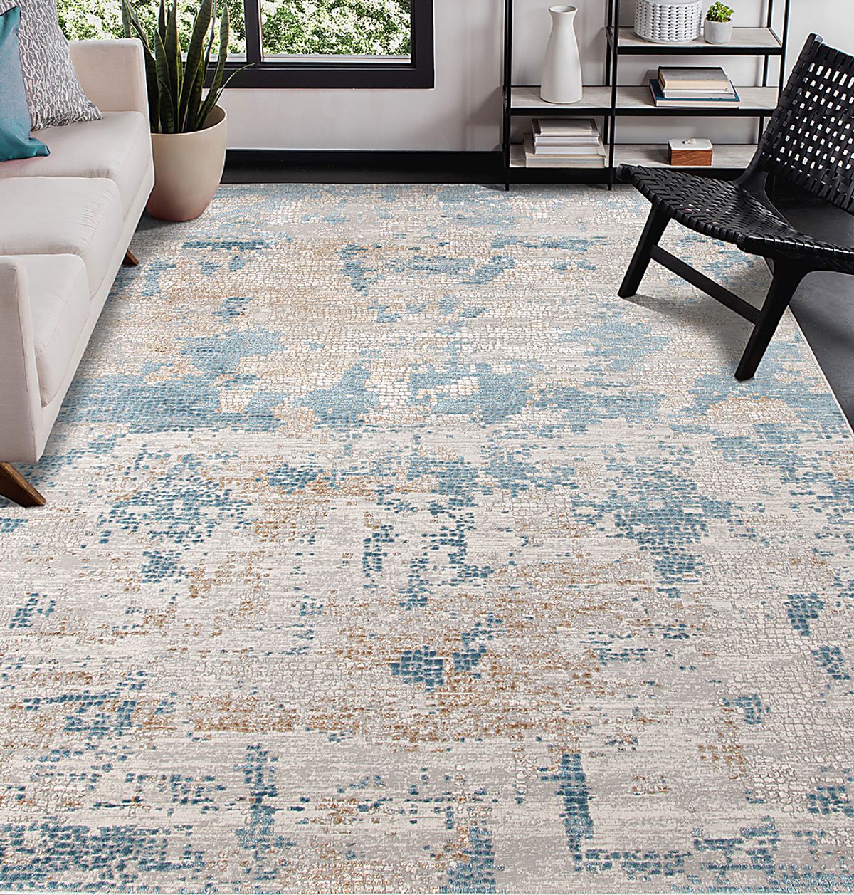 Dunstead Light Blue Rugs | Rooms to Go