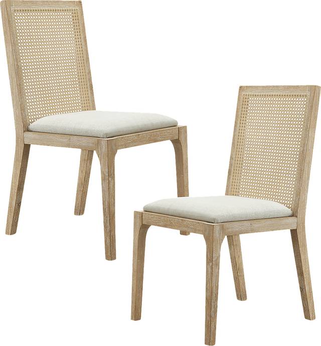 Dunston White Dining Chair, Set of 2 - Thumbnail - Image 1