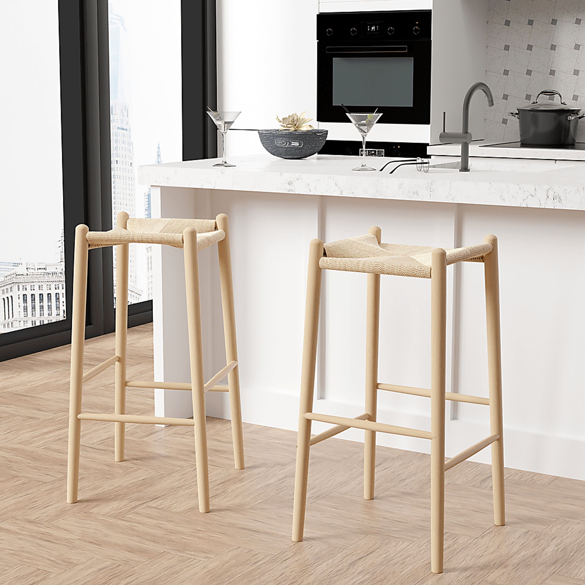 Dunton Natural Counter Stool - Image 2