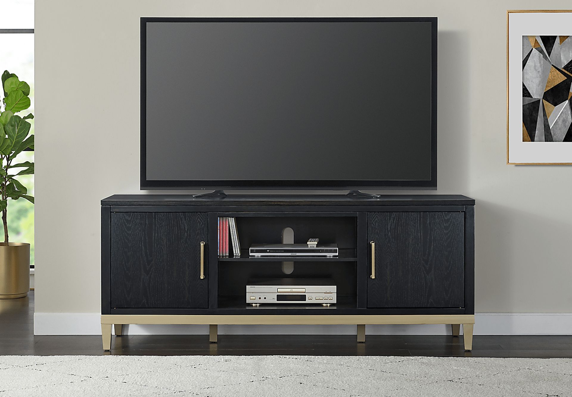 Dunuggan Black 70 in. Console - Image 9