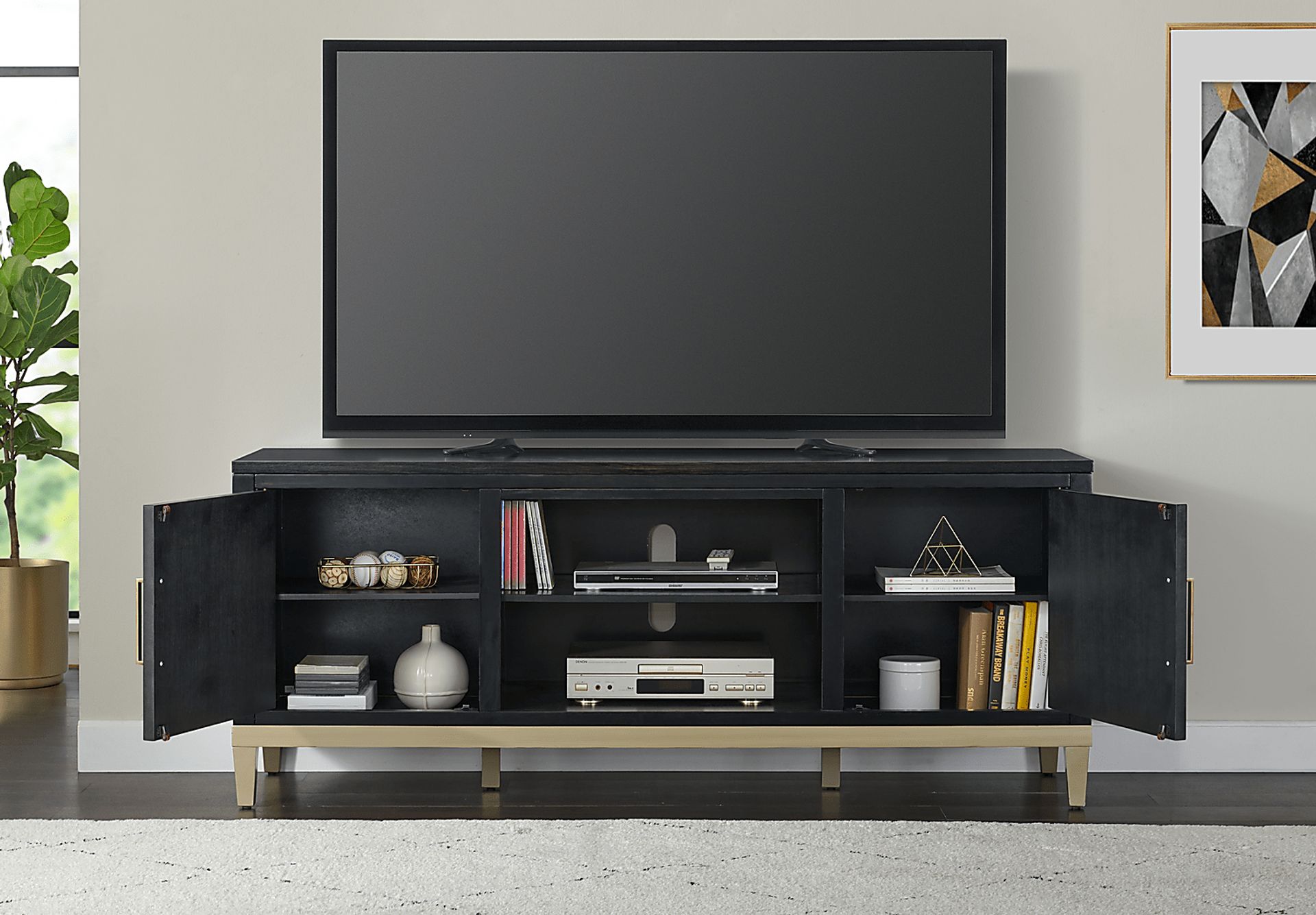 Dunuggan Black 70 in. Console - Image 10