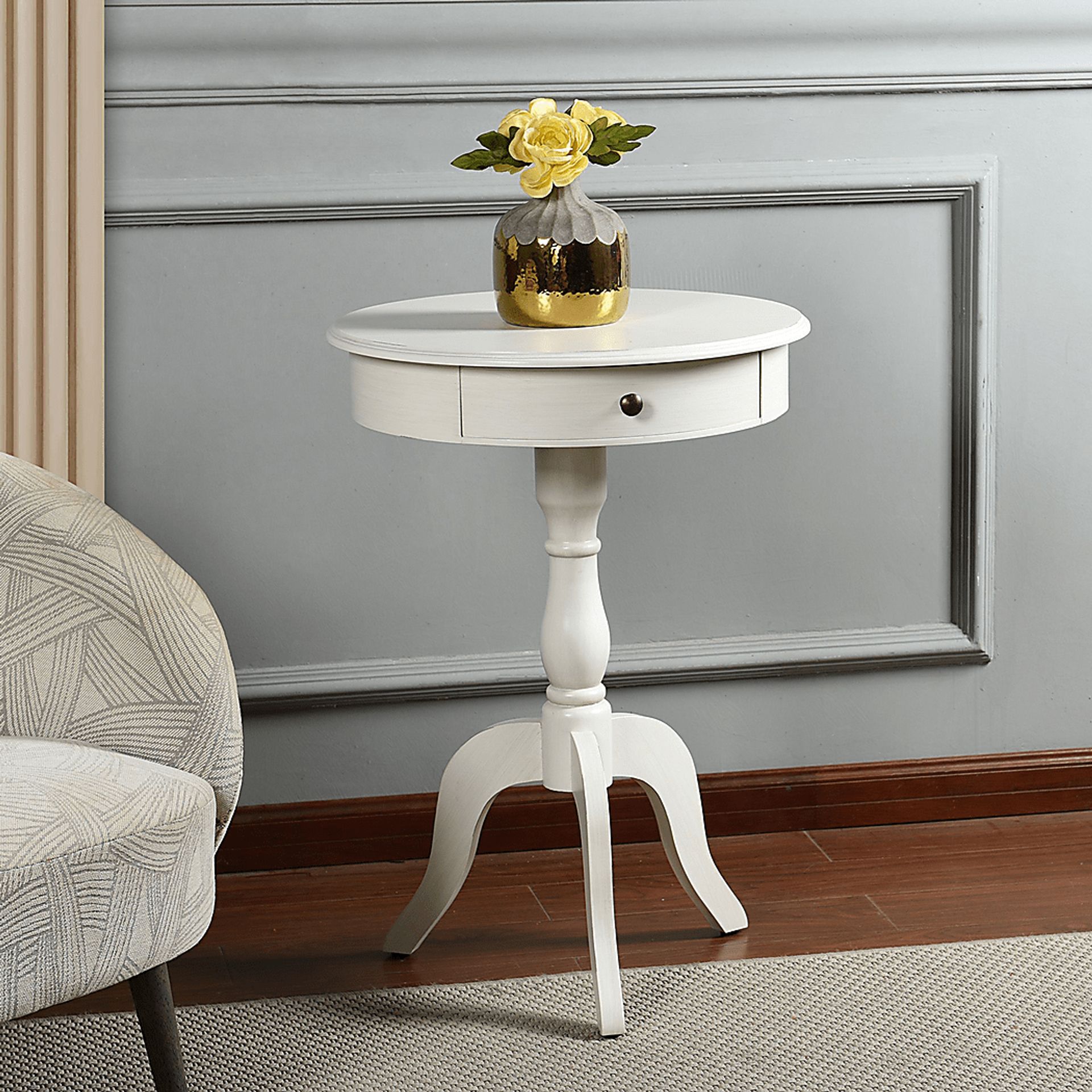 Dureau White Accent Table - Image 2