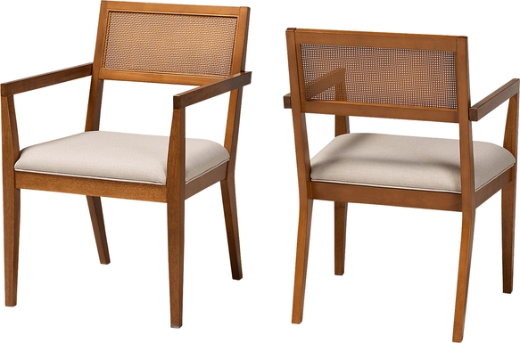 Durgin Beige Accent Chair, Set of 2
