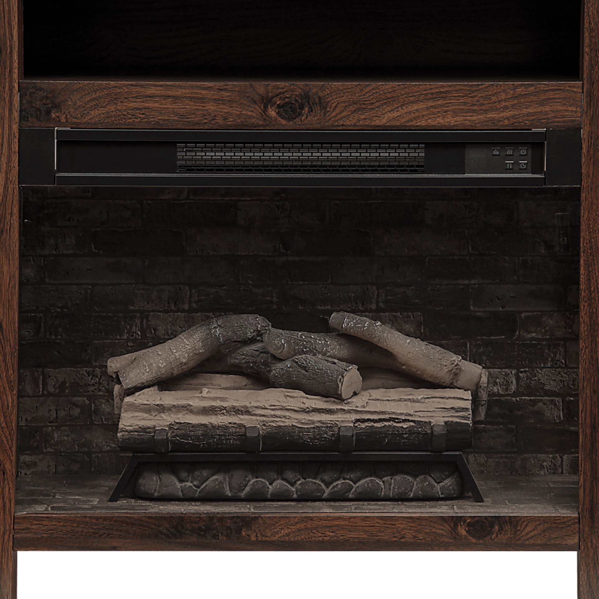 Durnan Brown 60 in. Console with Electric Fireplace - Image 5