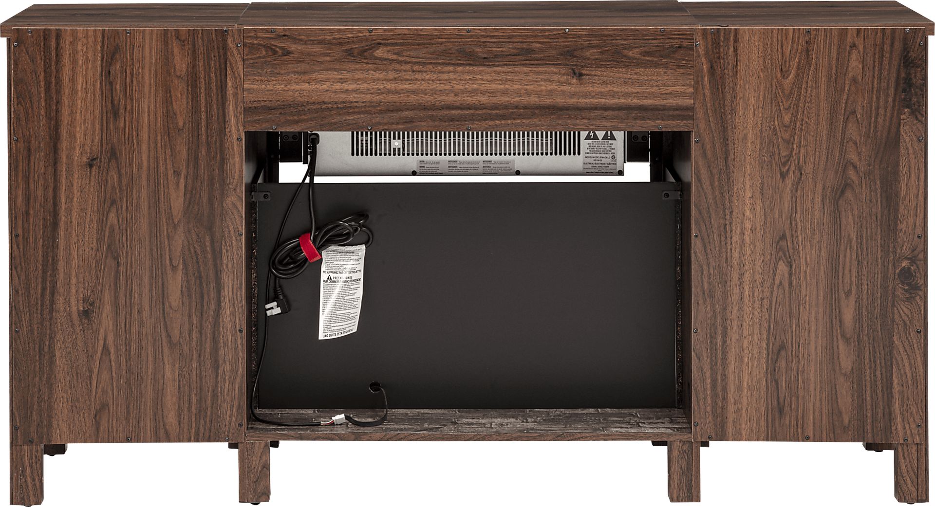 Durnan Brown 60 in. Console with Electric Fireplace - Image 8