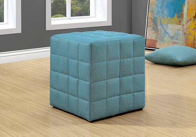 Durrett Blue Ottoman - Thumbnail - Image 2