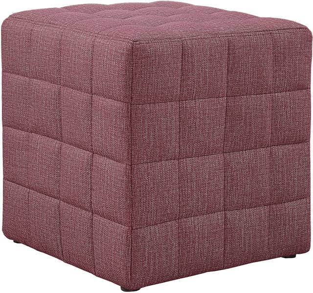 Durrett Light Red Ottoman - Thumbnail - Image 1