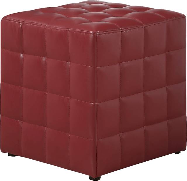 Durrett Red Ottoman - Thumbnail - Image 1