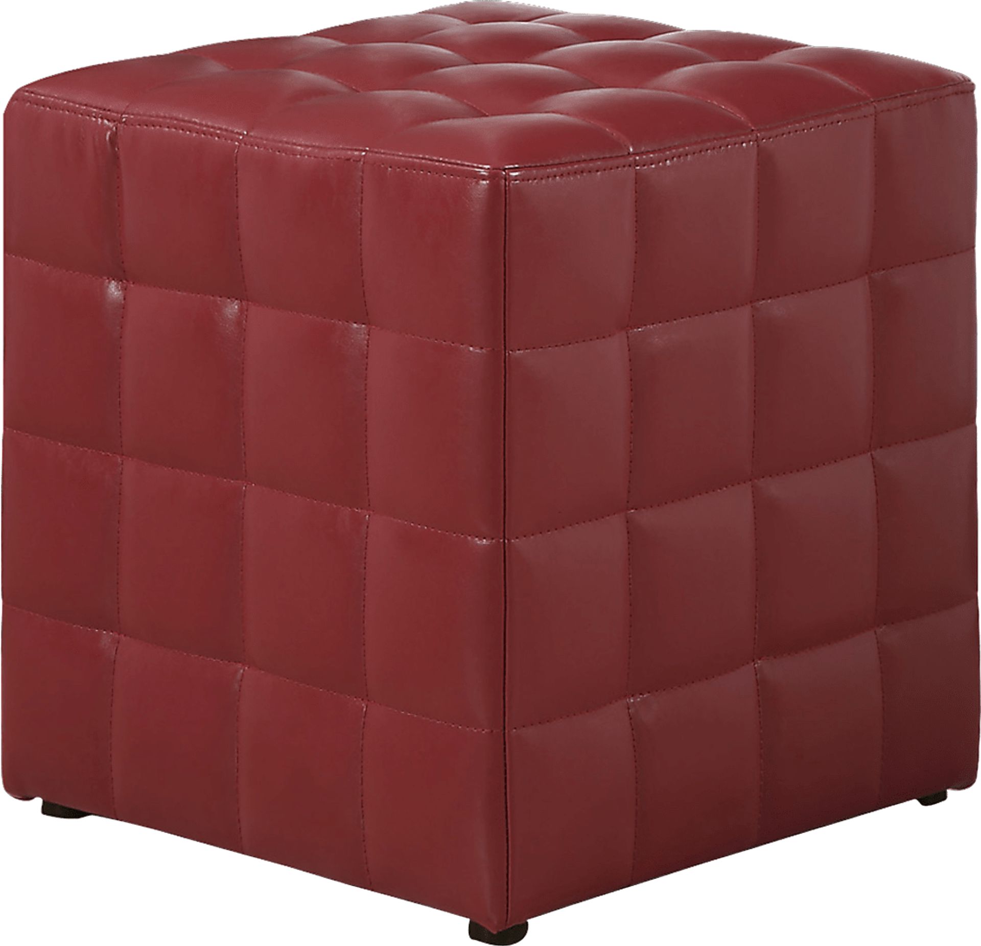 Durrett Red Ottoman - Image 1