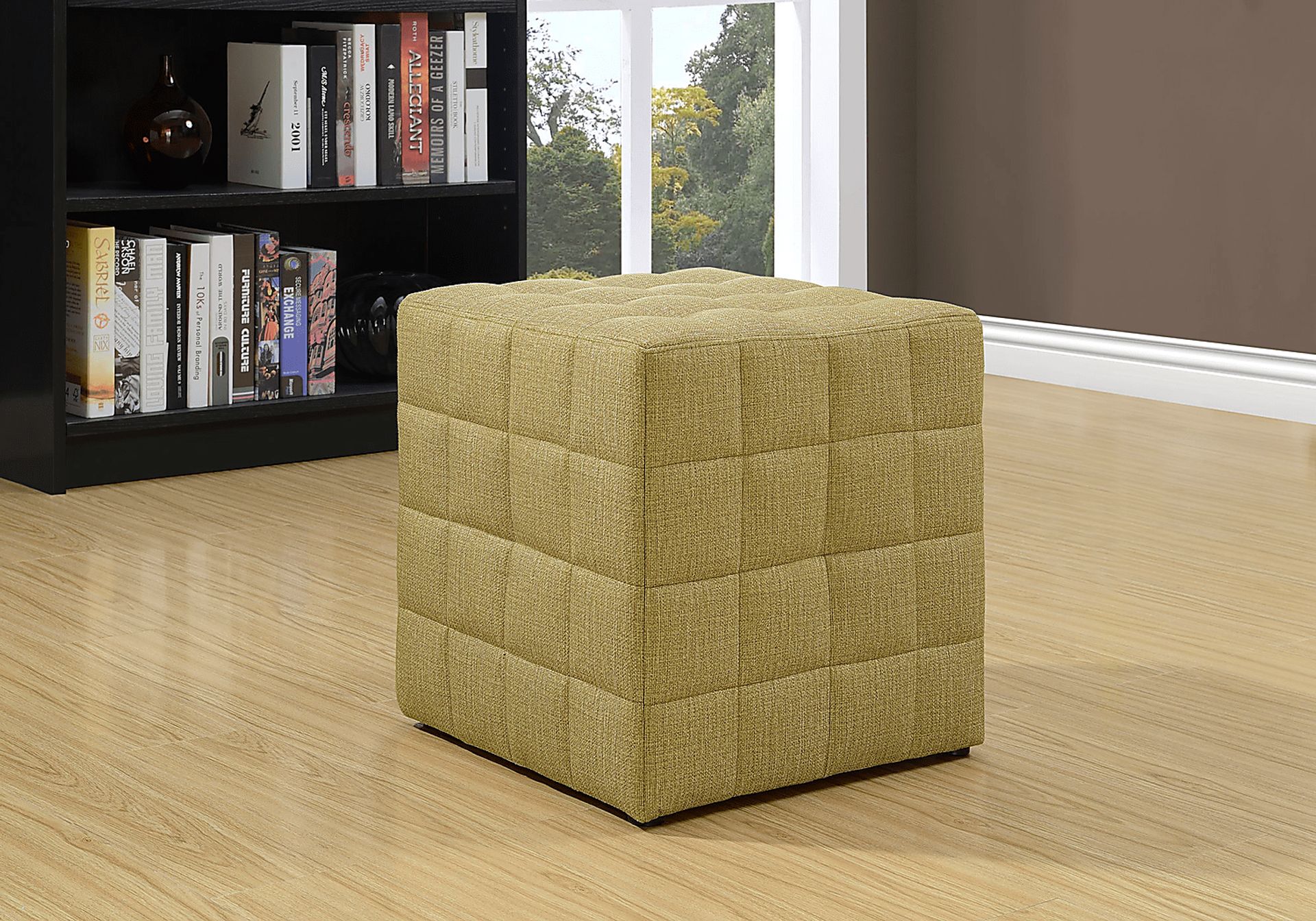 Durrett Yellow Ottoman - Image 2