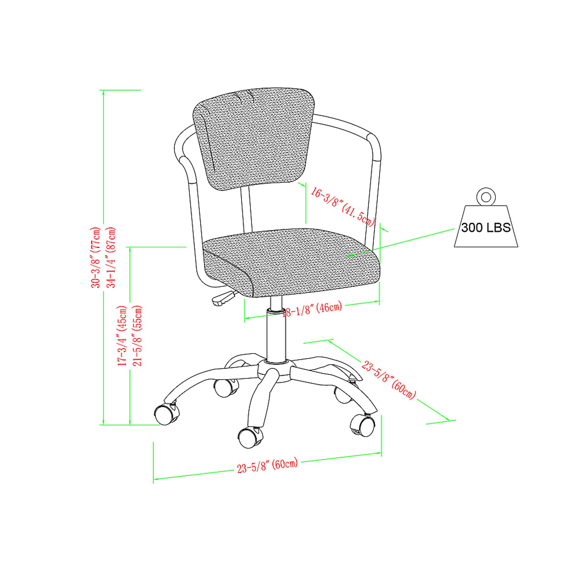 Durrette Gray Office Chair - Image 6