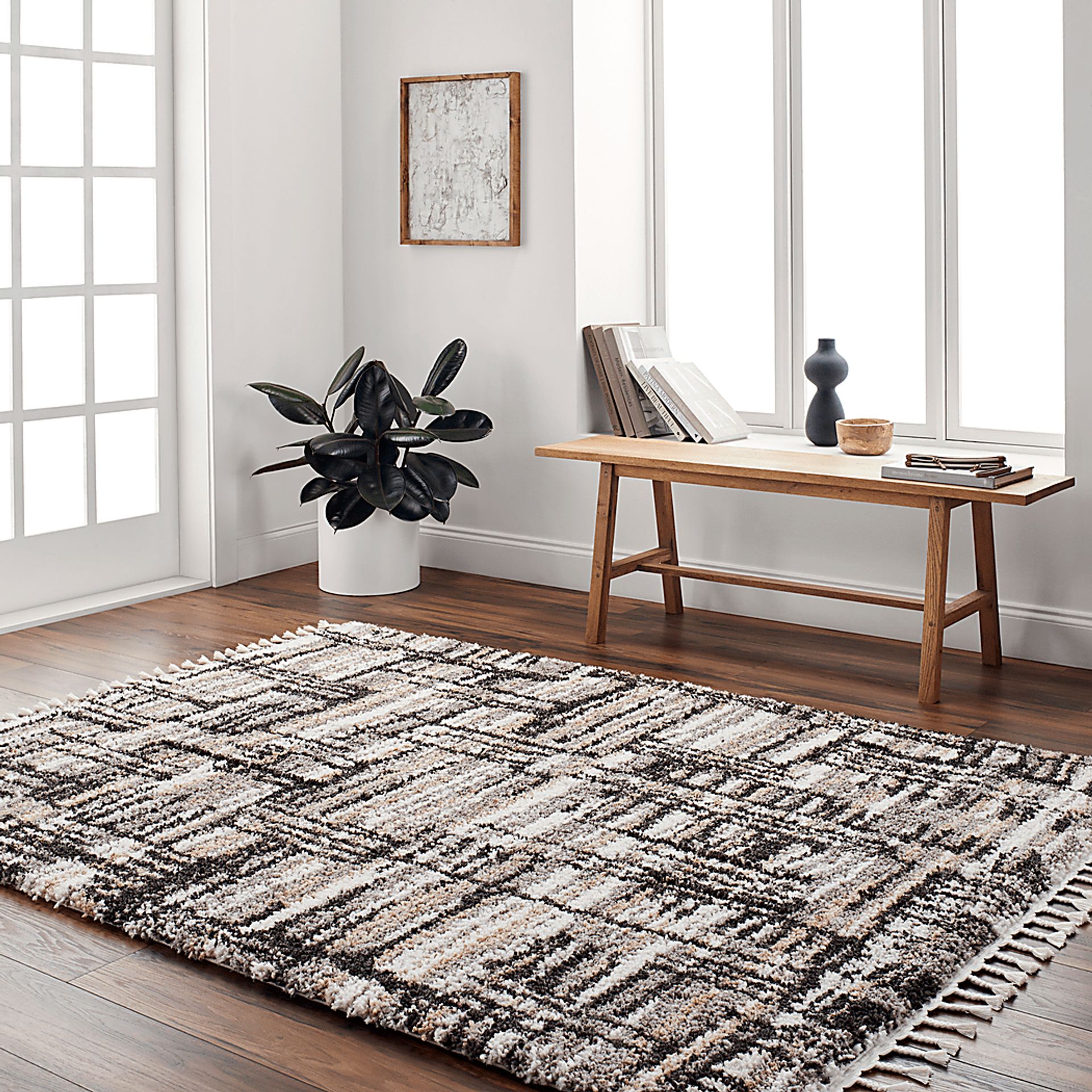 Durroy Charcoal 5'3 x 7' Area Rug - Image 2