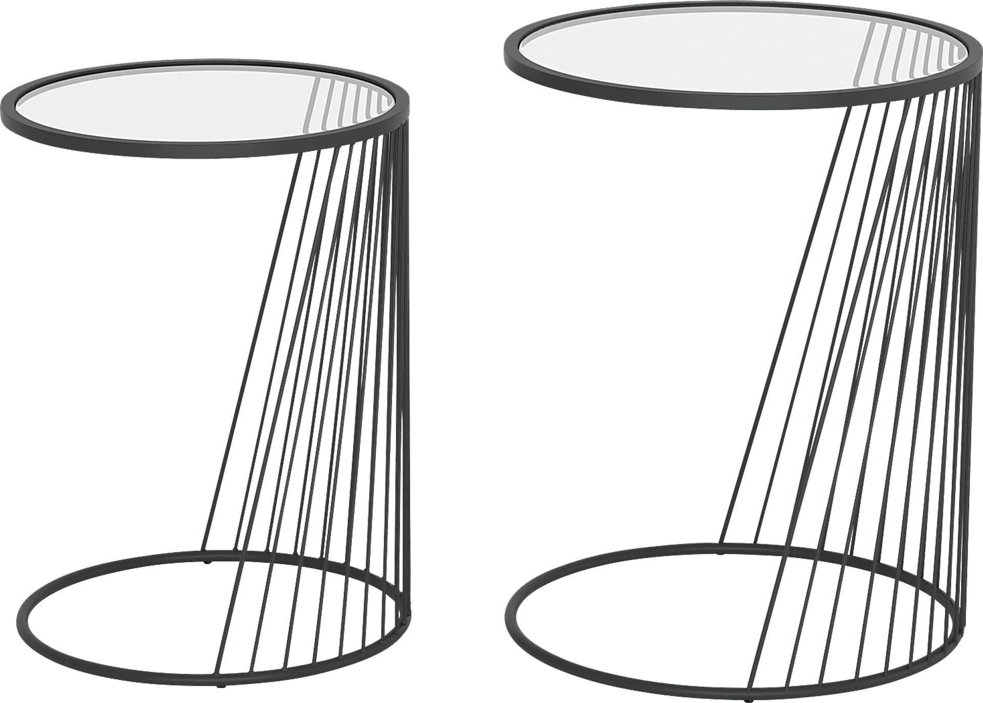 Durward Black Nesting Tables, Set of 2 - Image 2