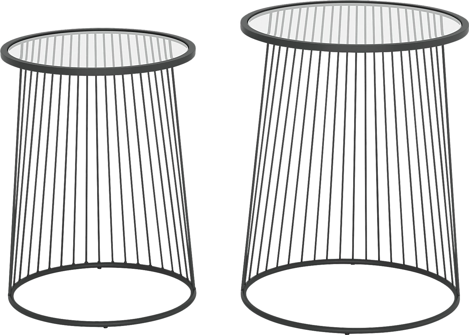 Durward Black Nesting Tables, Set of 2 - Image 3