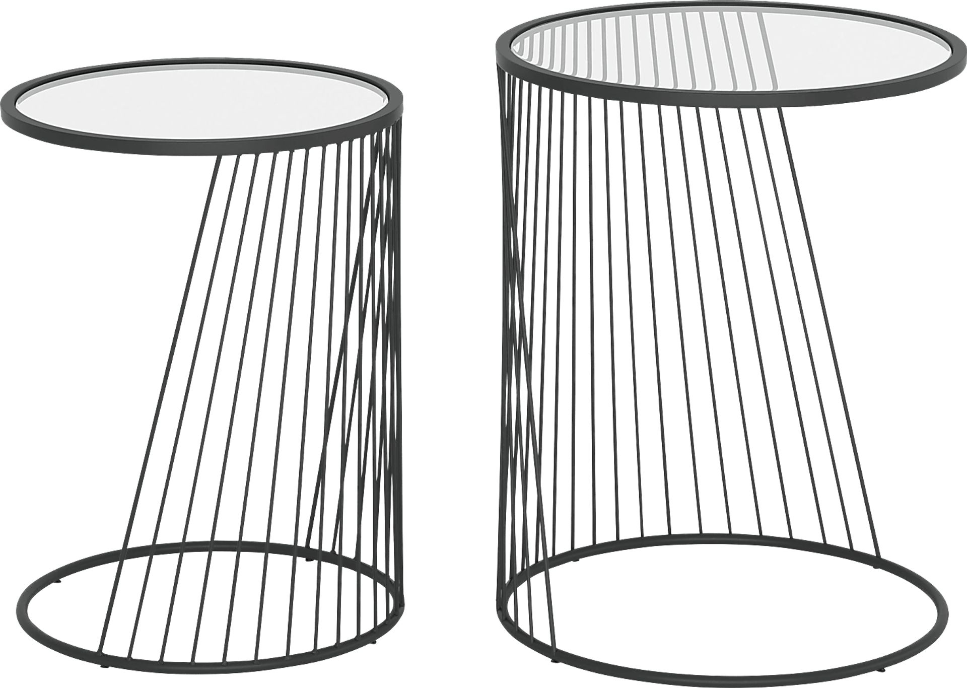 Durward Black Nesting Tables, Set of 2 - Image 6
