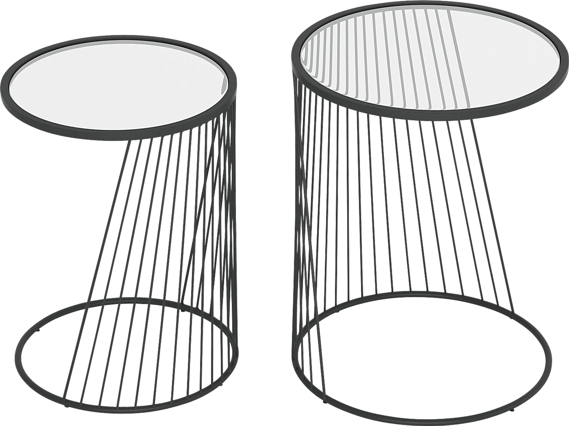 Durward Black Nesting Tables, Set of 2 - Image 9