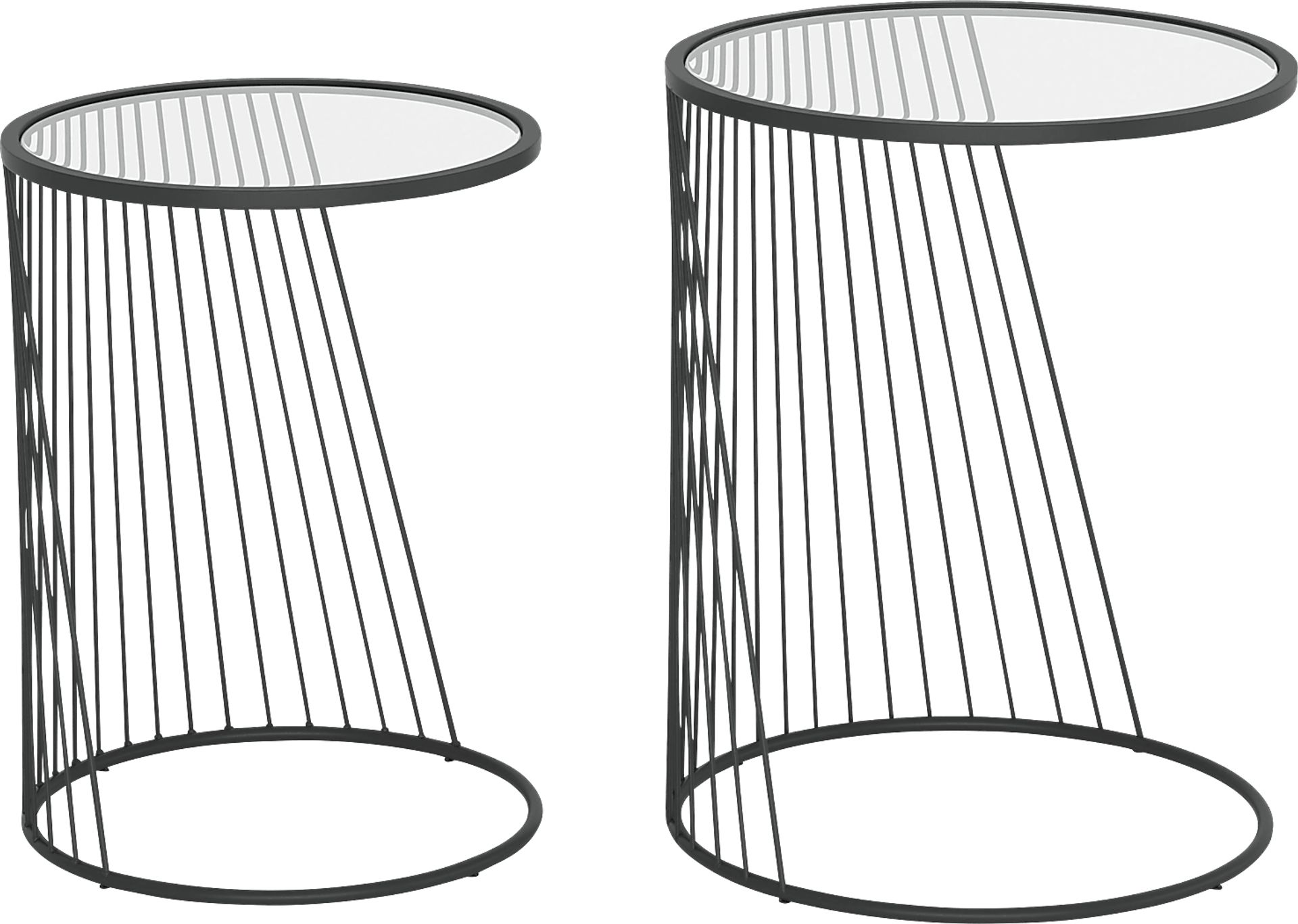 Durward Black Nesting Tables, Set of 2 - Image 1