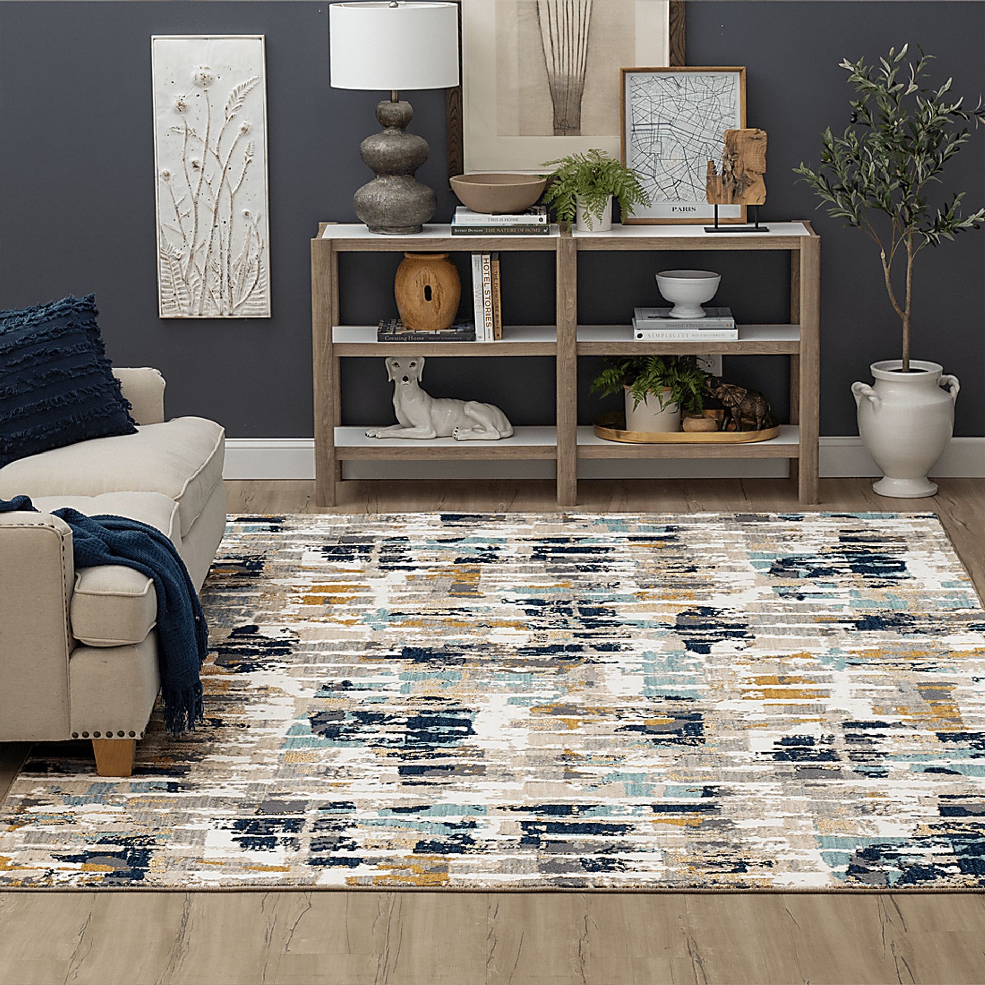 Dusklock Blue 5'3 x 7'10 Rug - Image 2