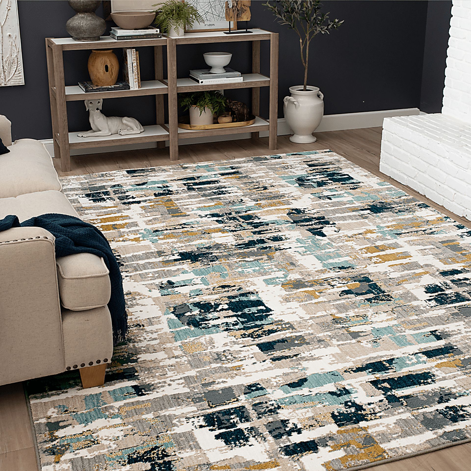 Dusklock Blue 5'3 x 7'10 Rug - Image 3