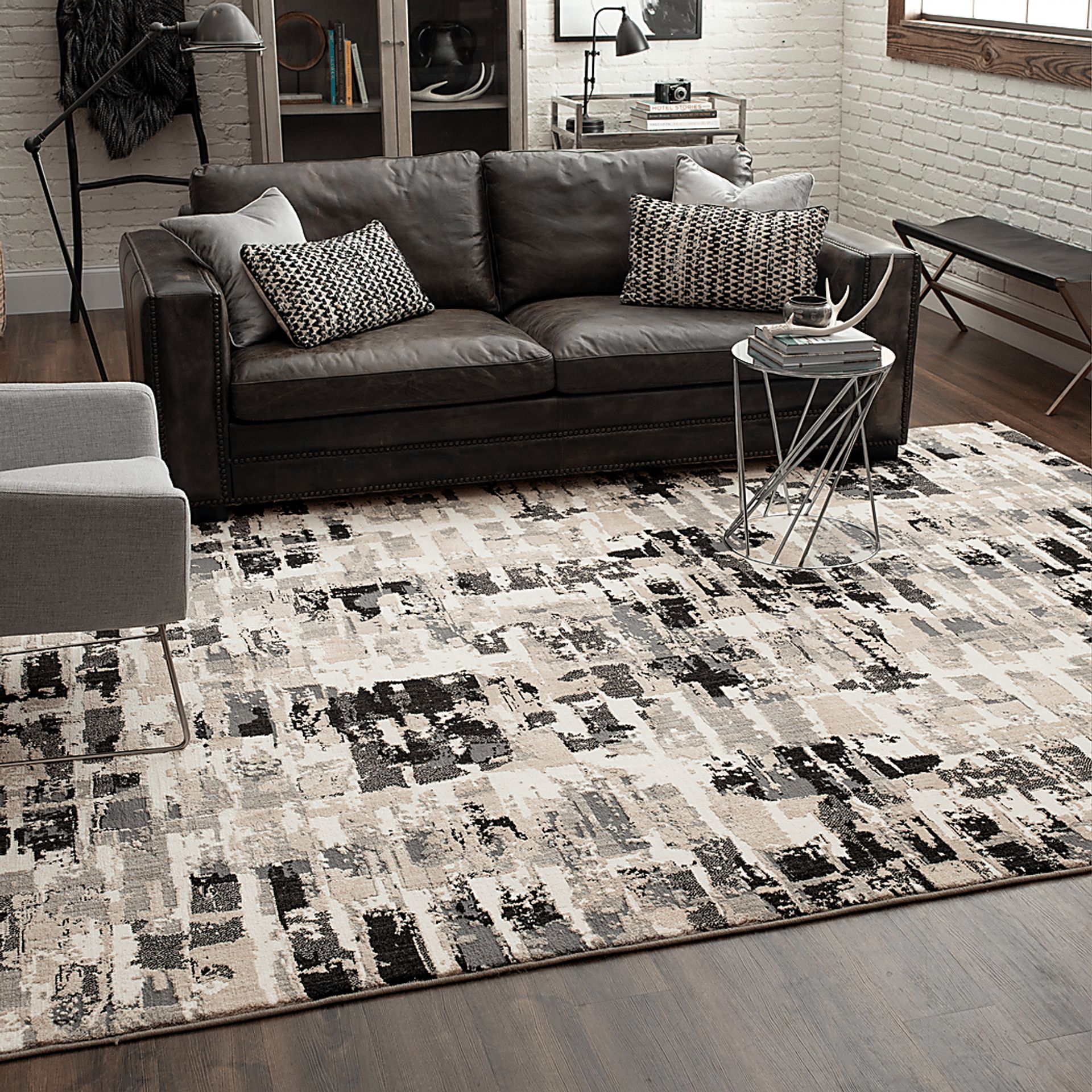 Dusklock Charcoal 5'3 x 7'10 Rug - Image 2