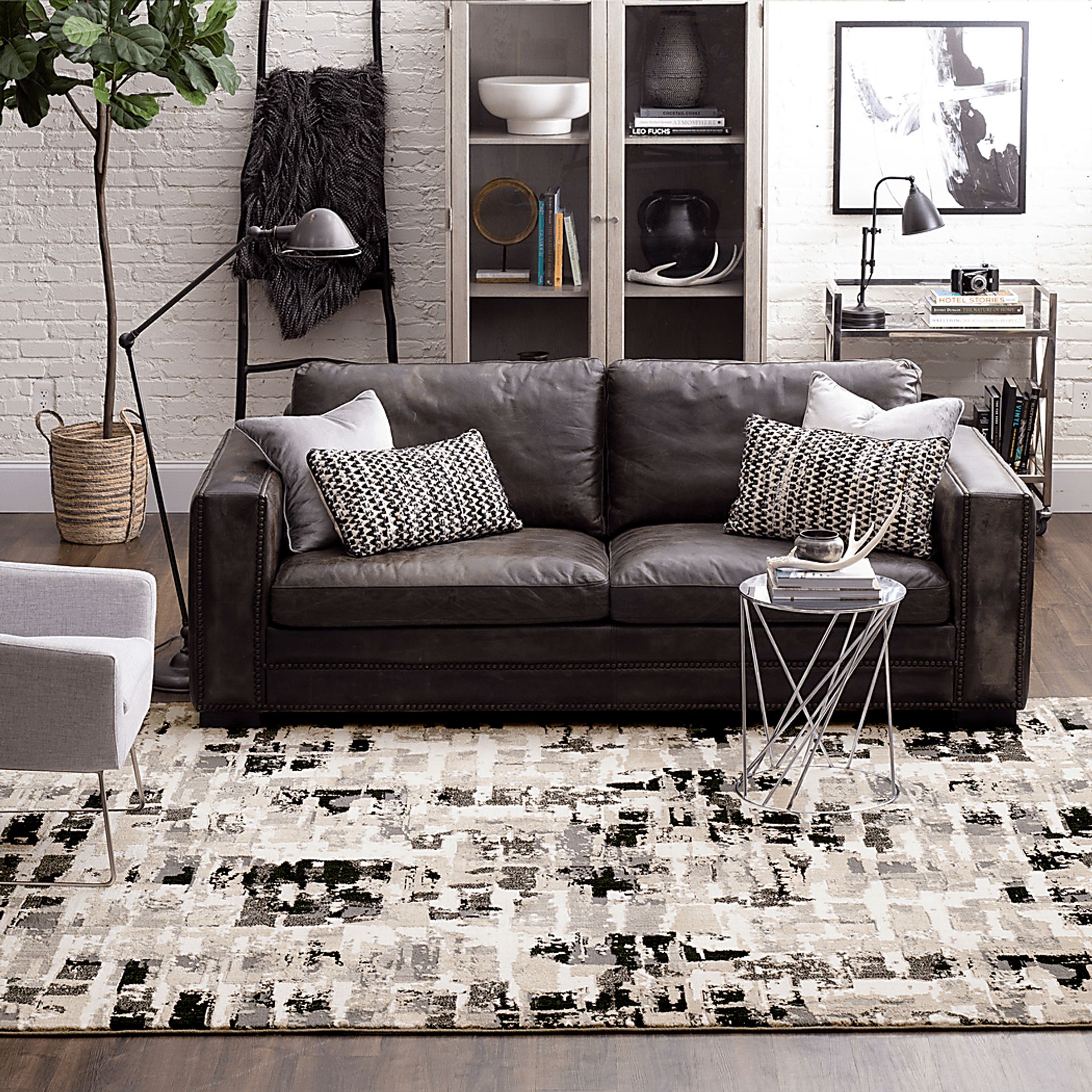 Dusklock Charcoal 5'3 x 7'10 Rug - Image 3