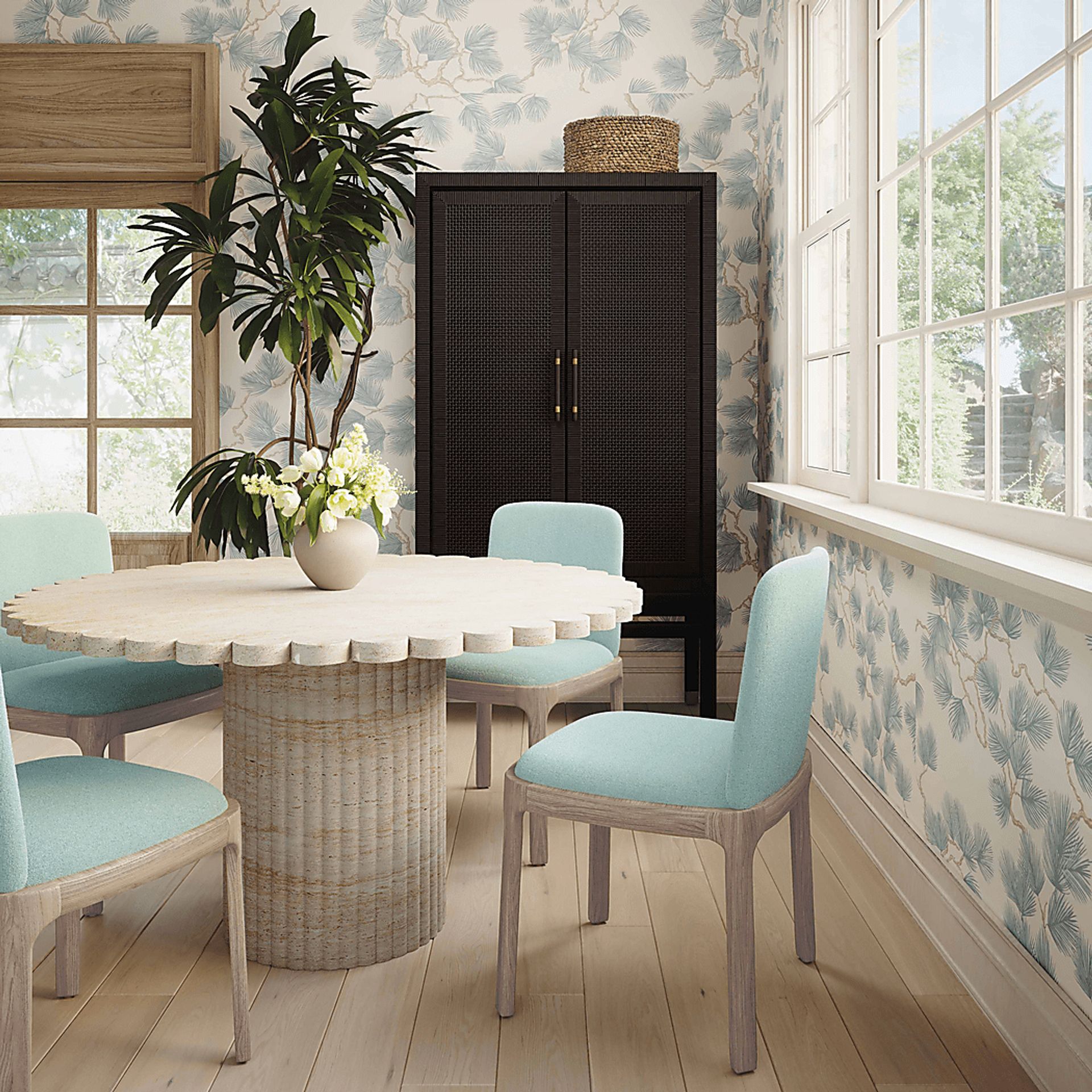 Dustyrose Light Blue Dining Chair - Image 2