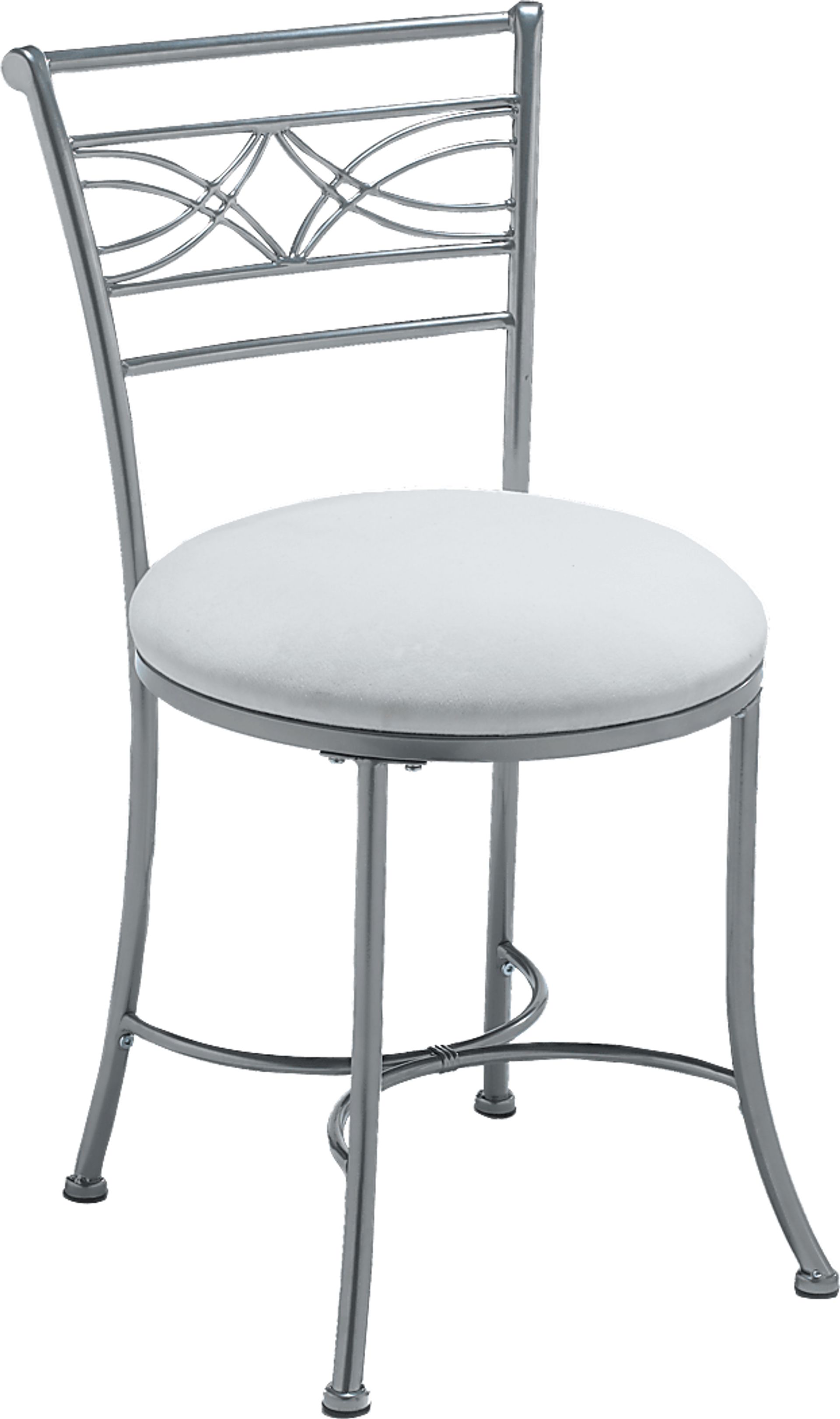 Dutton White Vanity Stool - Image 1