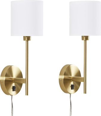 Duval View Gold Sconce, Set of 2