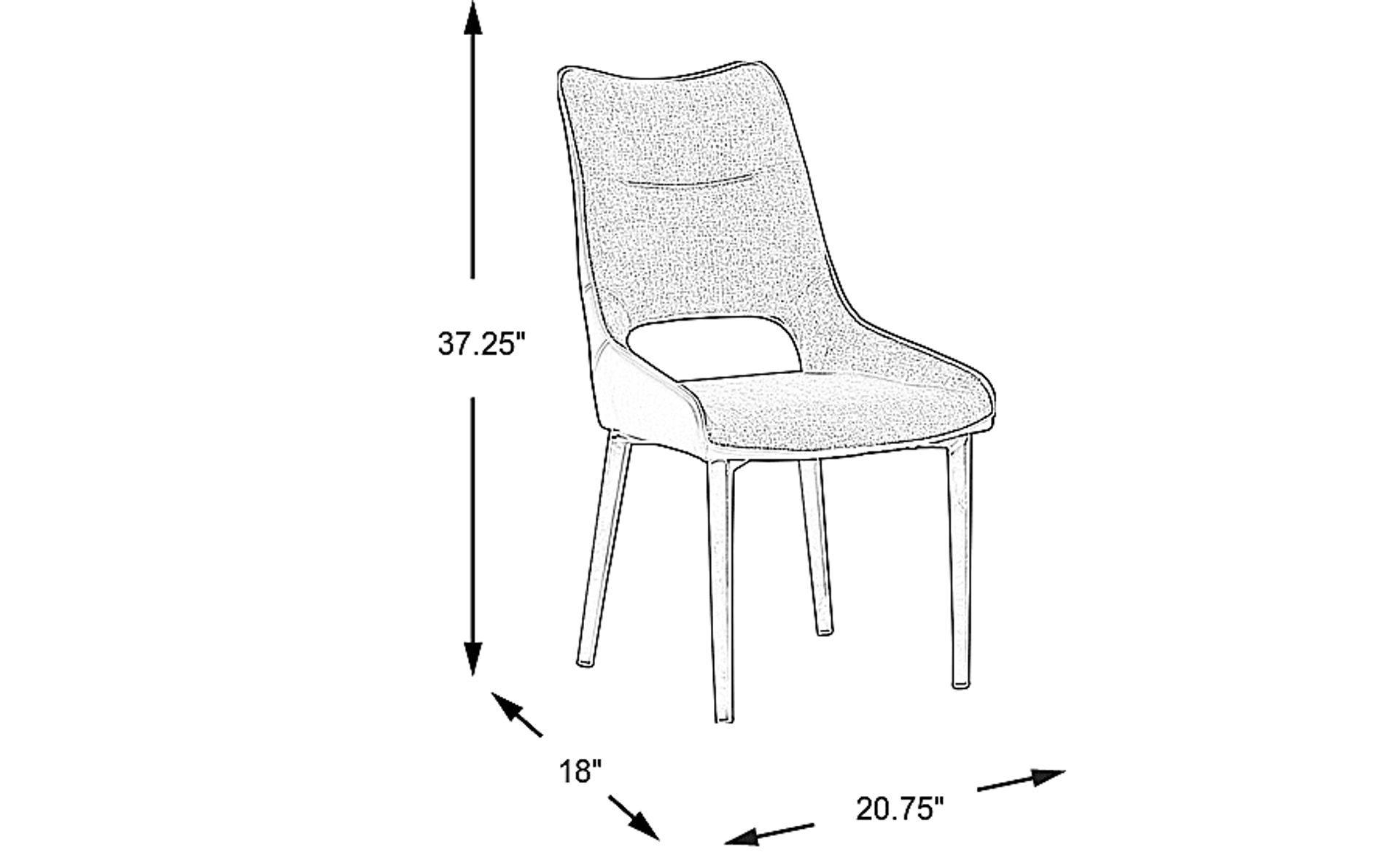 Dimension Image. Please refer to the Dimension Tab on this page for dimension details.