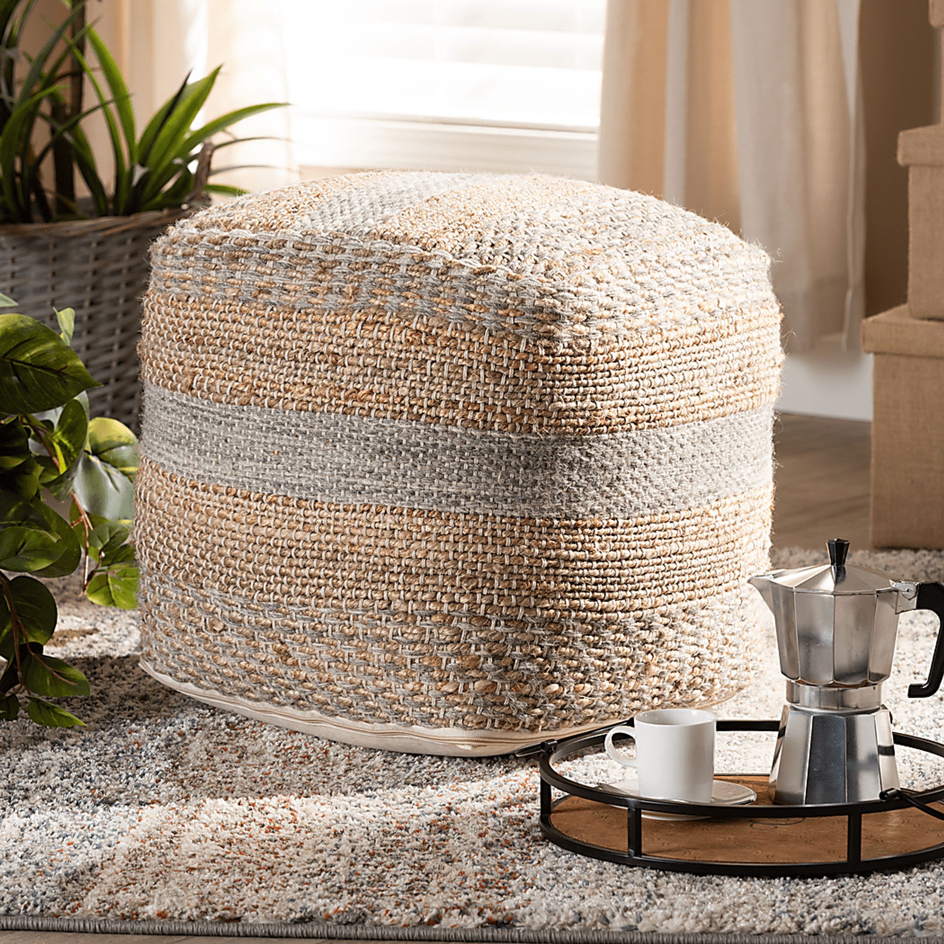 Duxberry Natural Pouf - Image 4