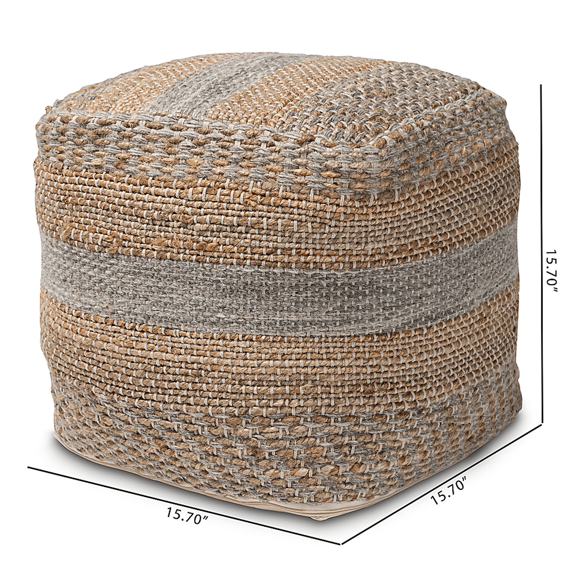 Duxberry Natural Pouf - Image 6