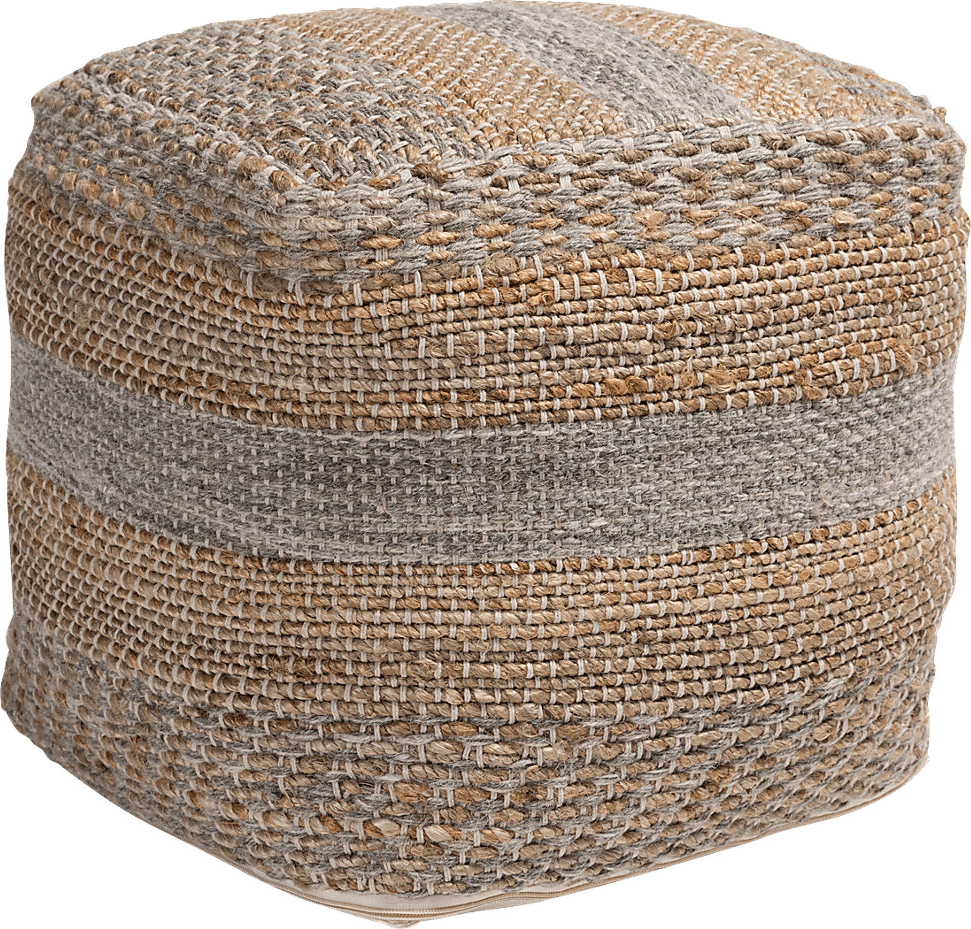 Duxberry Natural Pouf - Image 1