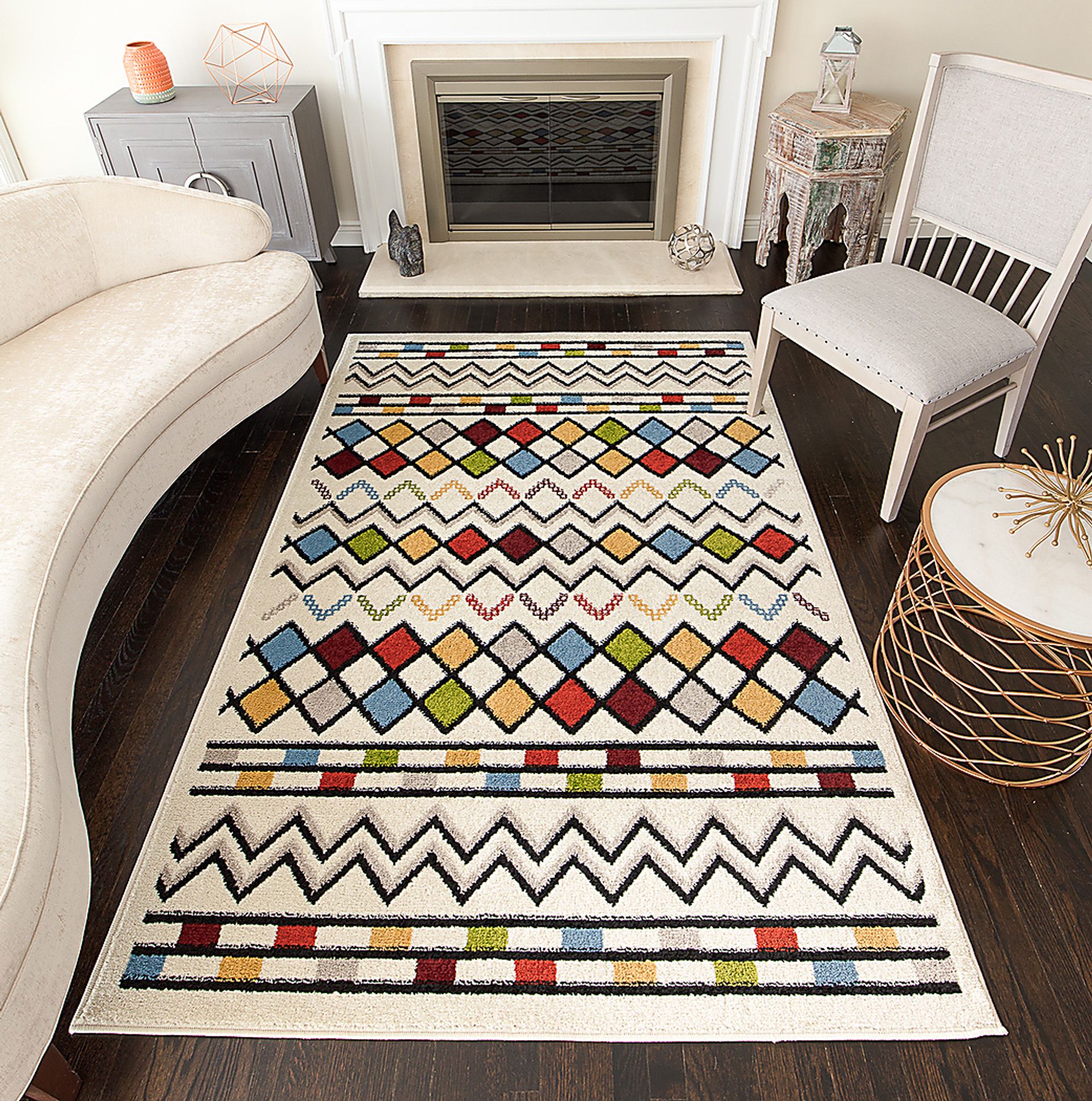 Duyen White 5' x 7' Rug - Image 2