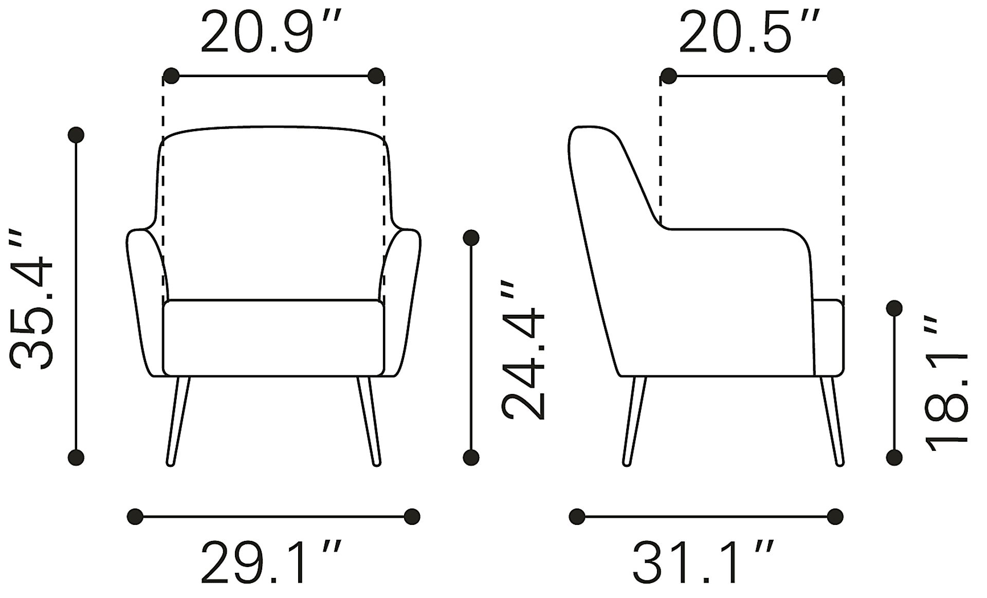 Dyea Black Accent Chair - Image 10