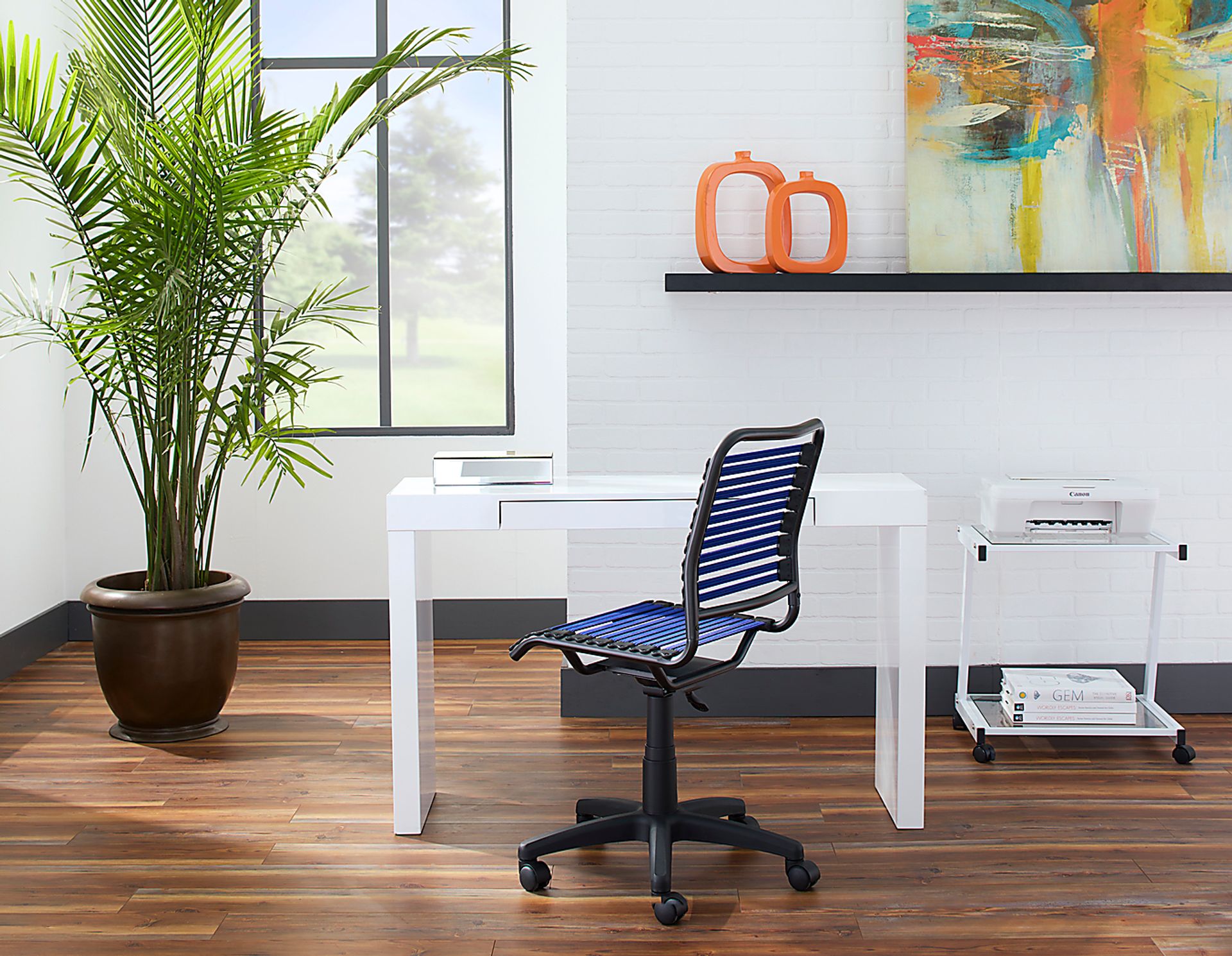 Dyess Blue Office Chair - Image 2