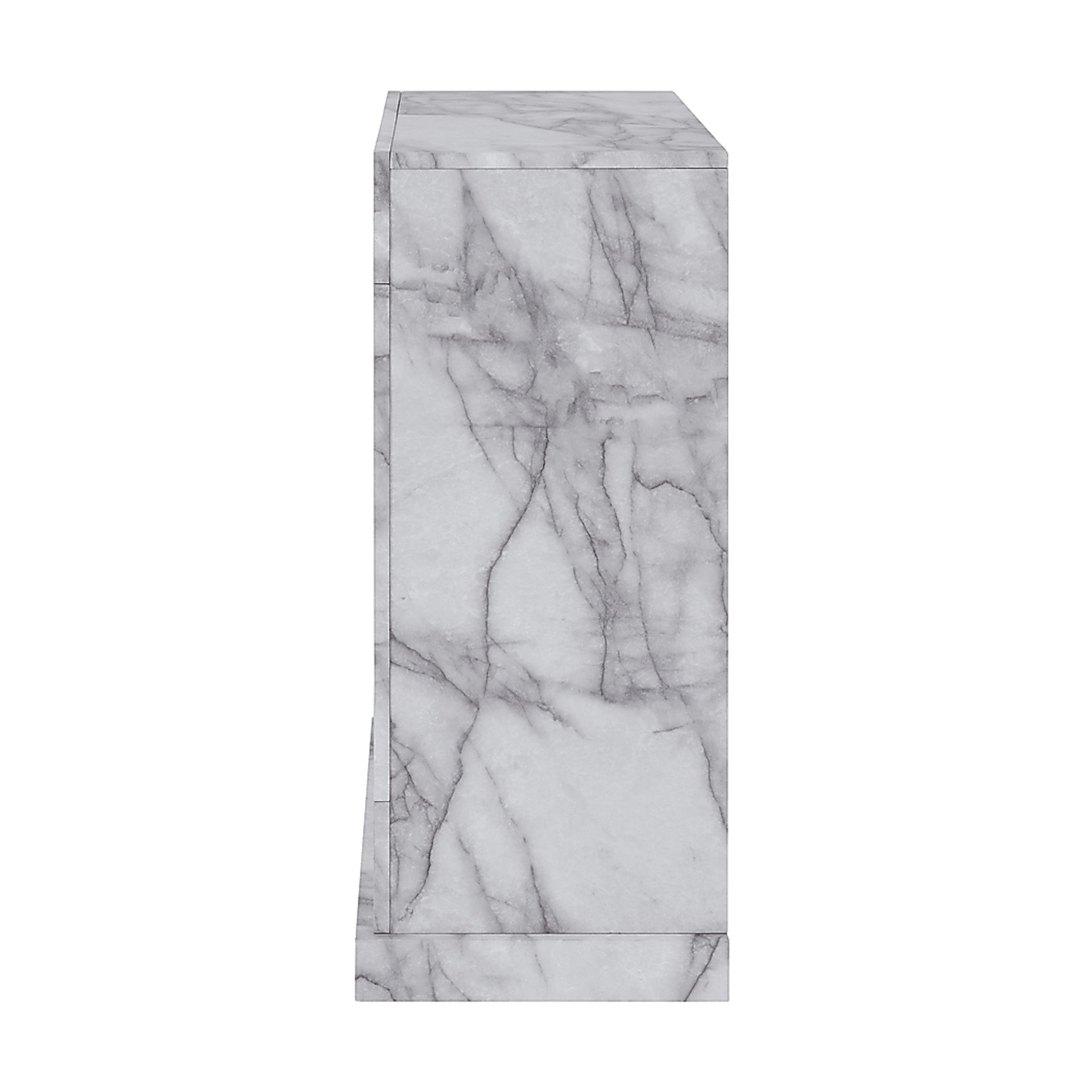 Dymalor II White 33 in. Console With Electric Log Fireplace - Image 3