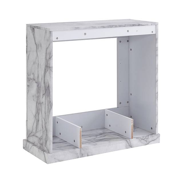 Dymalor II White 33 in. Console With Electric Log Fireplace - Thumbnail - Image 4
