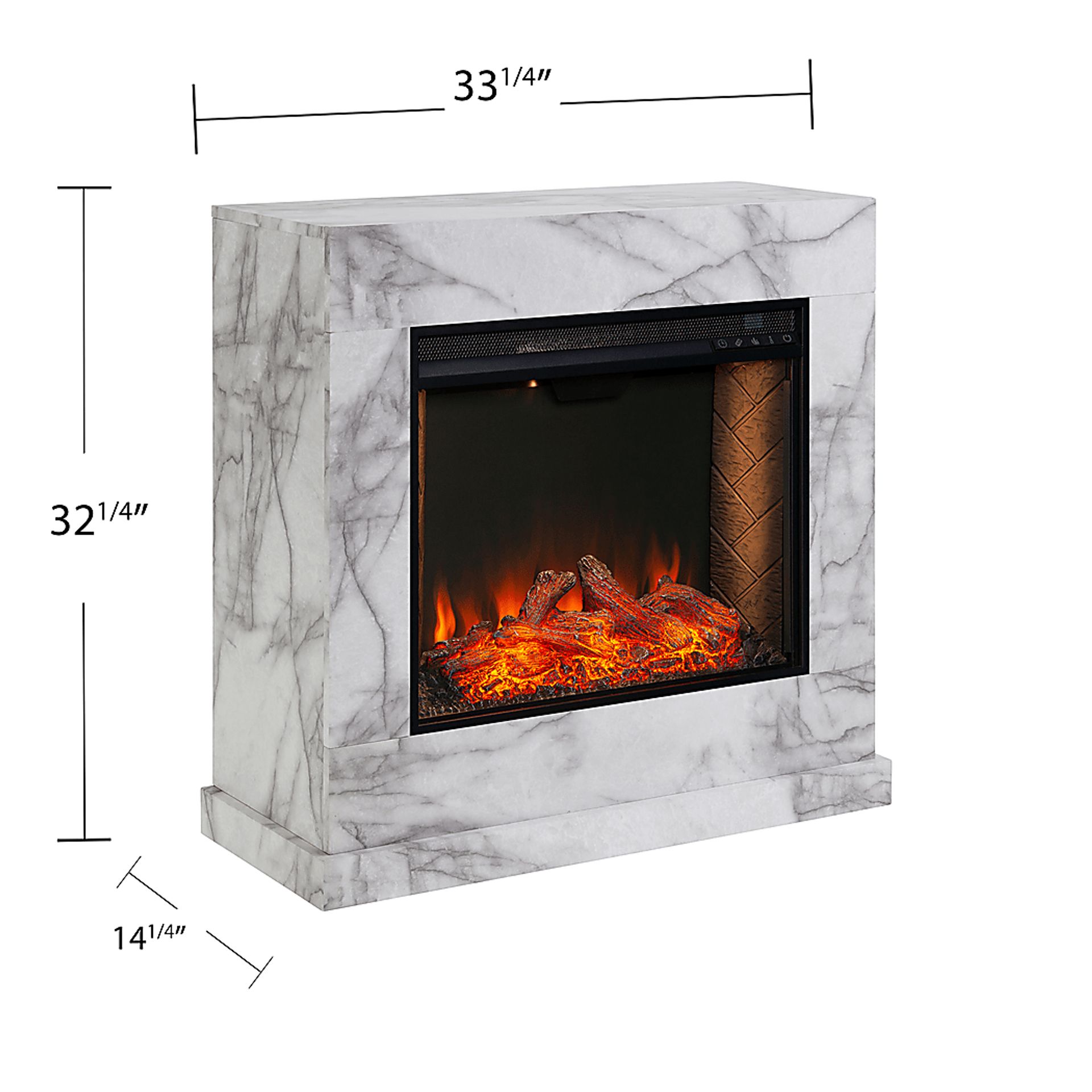 Dymalor III White 33 in. Console With Smart Electric Fireplace - Image 10