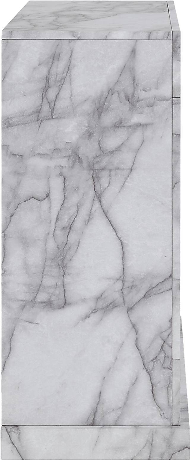 Dymalor IV White 33 in. Console, With Touch Panel Electric Fireplace - Thumbnail - Image 3
