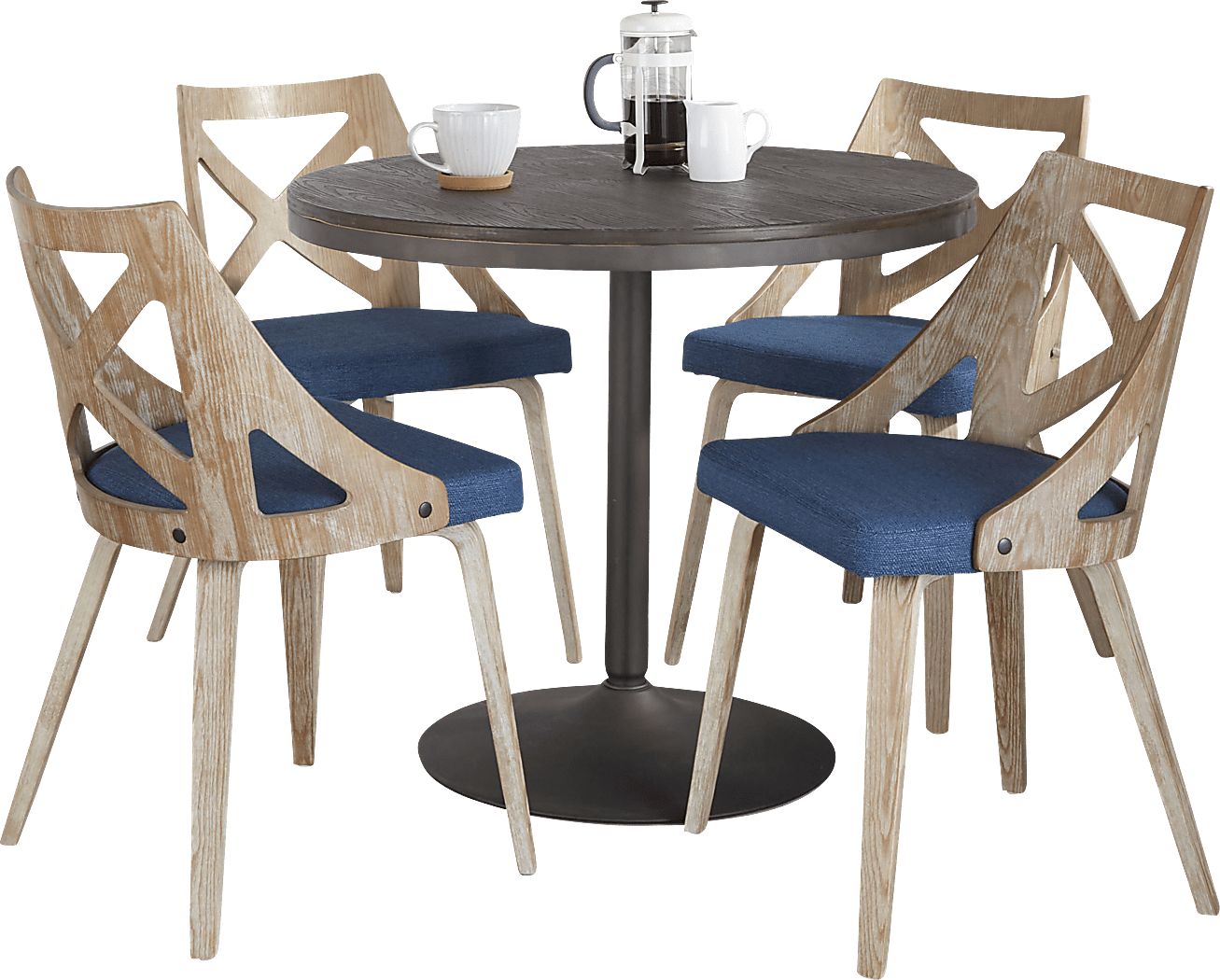 Dyme I Blue 5 Pc Dining Set