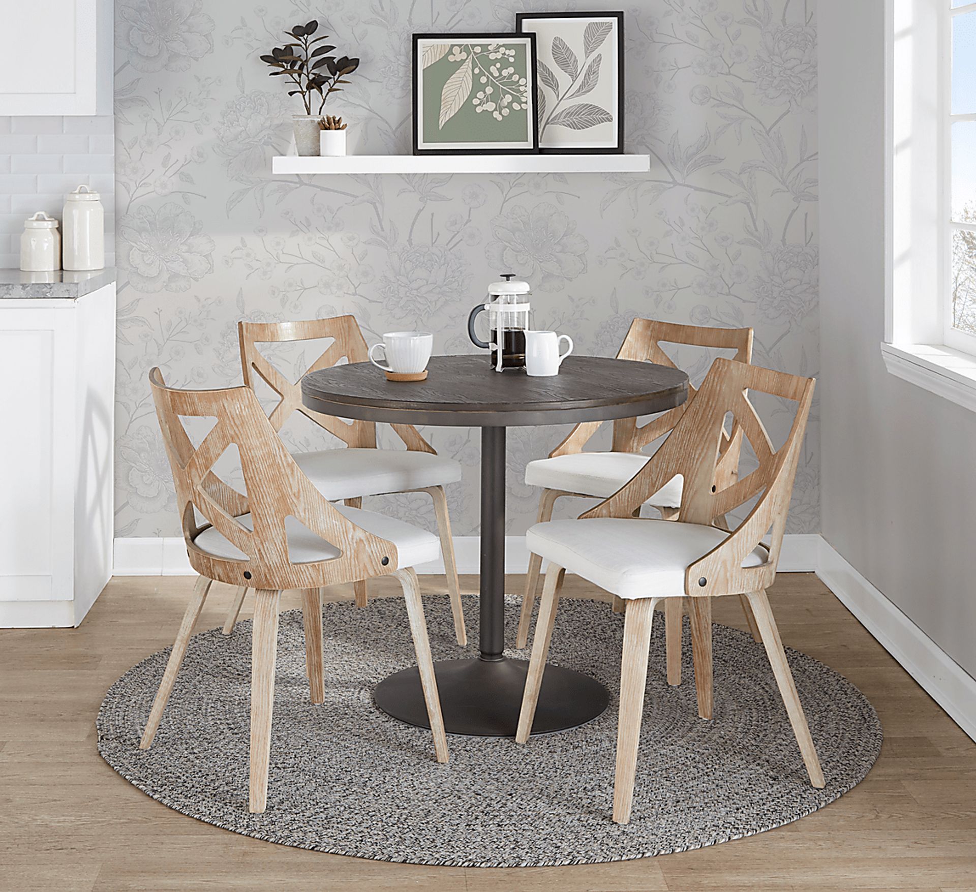 Dyme I Cream 5 Pc Dining Set - Image 2