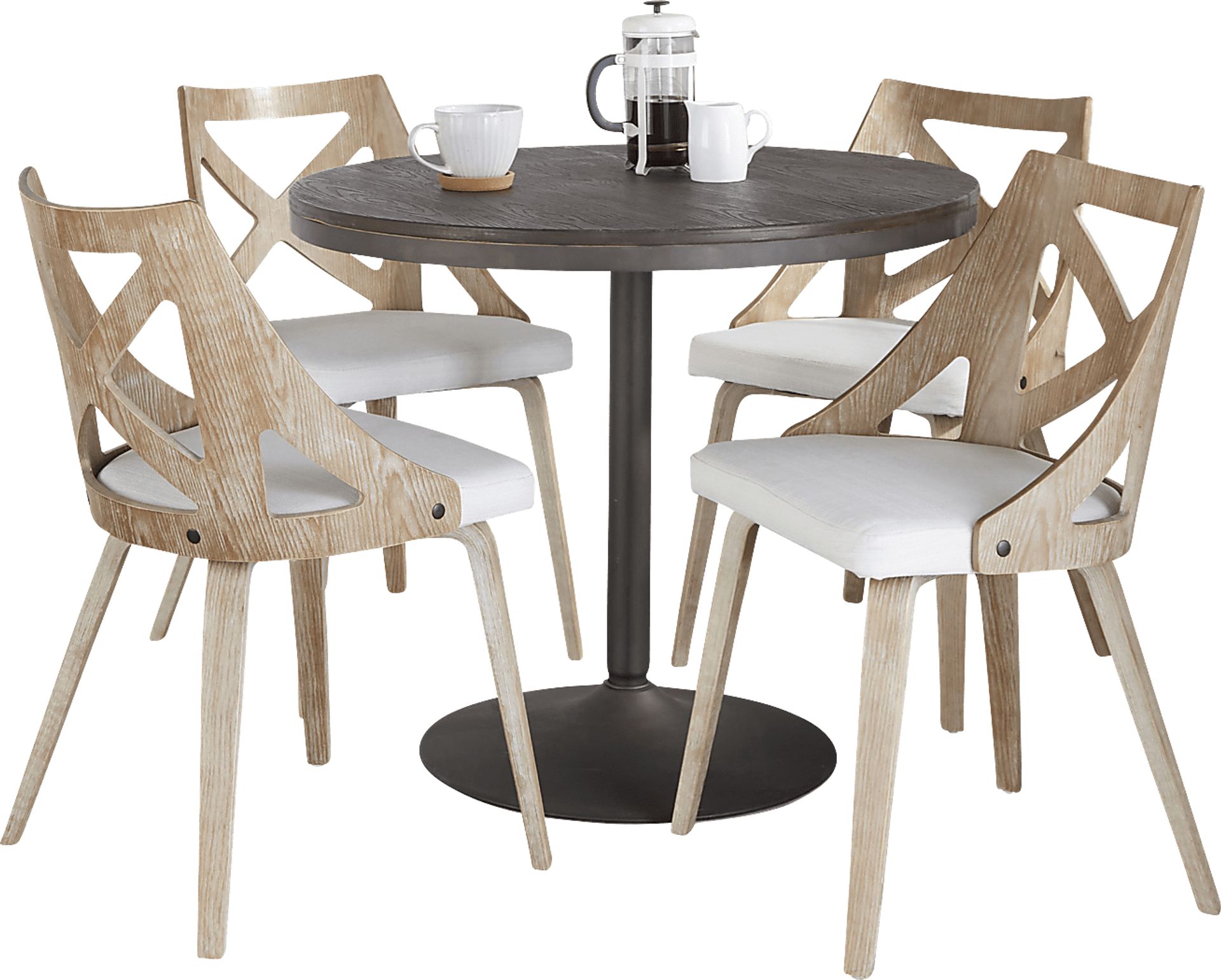 Dyme I Cream 5 Pc Dining Set - Image 3